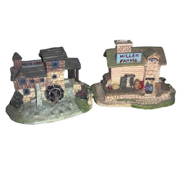 Fairy Houses Table Top  Mini Decor Set of 2 ceramic houses - Picture 1 of 9